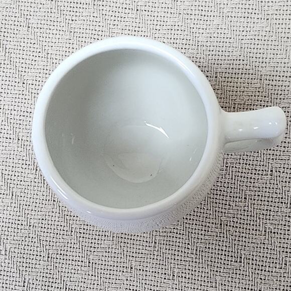 Set Of 2 Vintage Caribe China White & Black Pedestal Espresso Coffee/ Tea Mug - Picture 3 of 5